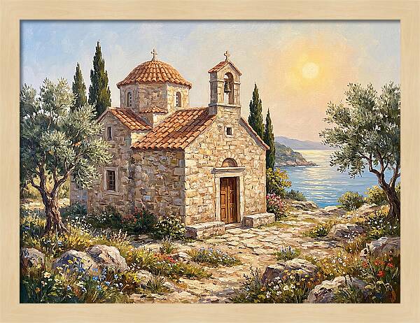 Stone Chapel By The Sea