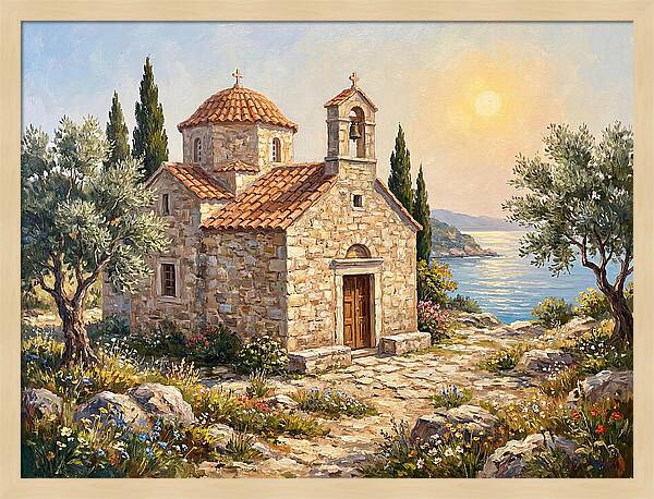 Stone Chapel By The Sea