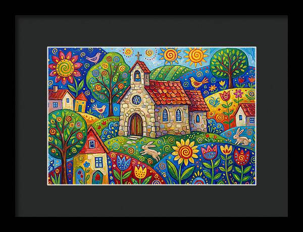 Stone Chapel In A Vibrant Landscape