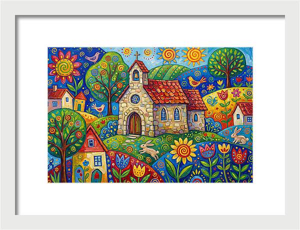 Stone Chapel In A Vibrant Landscape