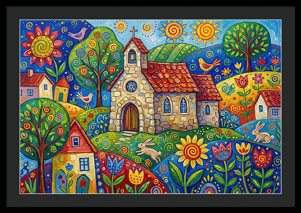 Stone Chapel In A Vibrant Landscape
