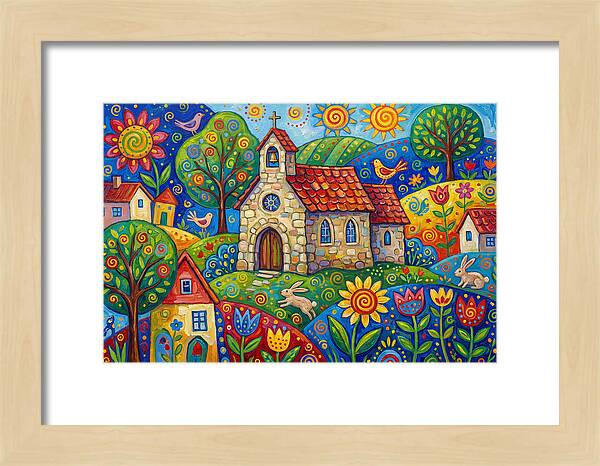 Stone Chapel In A Vibrant Landscape
