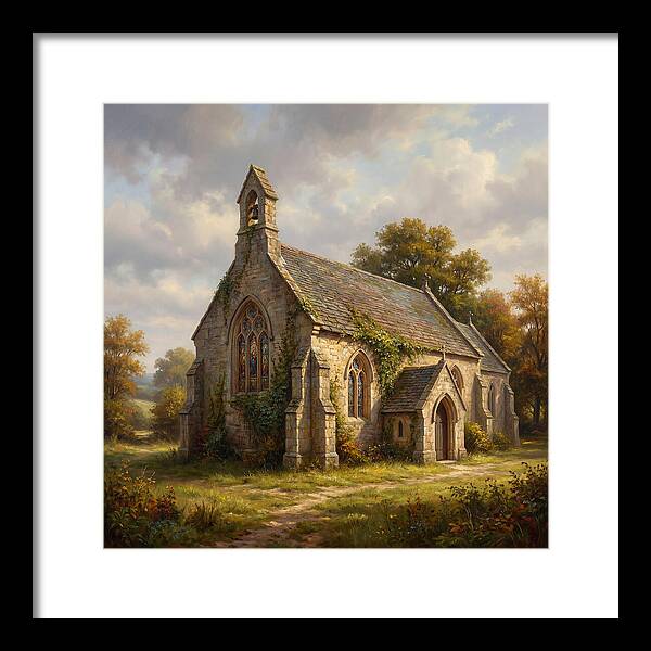 Stone Chapel In Autumn Light