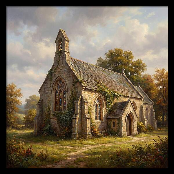 Stone Chapel In Autumn Light