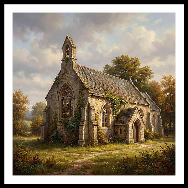 Stone Chapel In Autumn Light