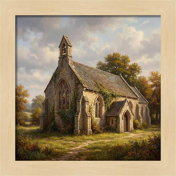 Stone Chapel In Autumn Light