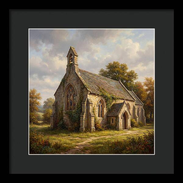 Stone Chapel In Autumn Light