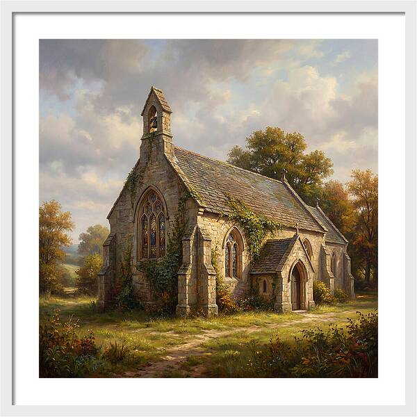 Stone Chapel In Autumn Light