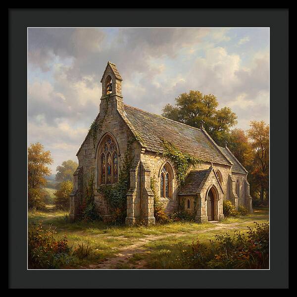 Stone Chapel In Autumn Light