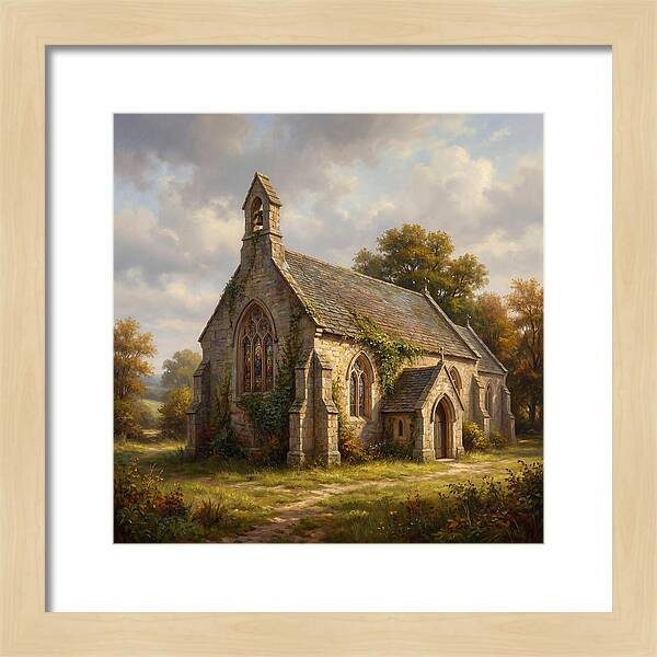 Stone Chapel In Autumn Light