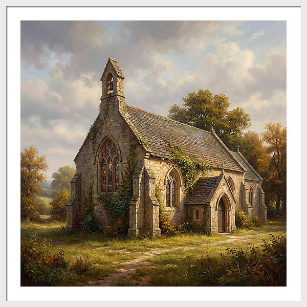 Stone Chapel In Autumn Light