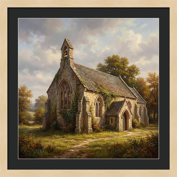 Stone Chapel In Autumn Light