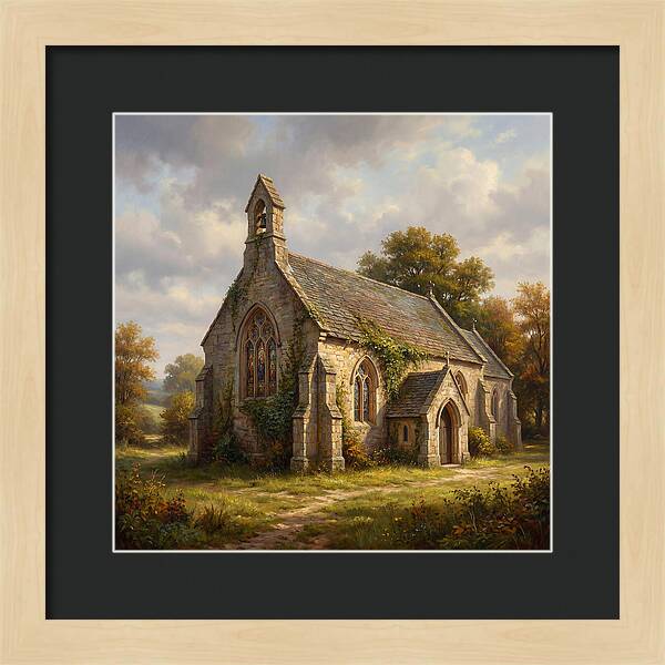Stone Chapel In Autumn Light