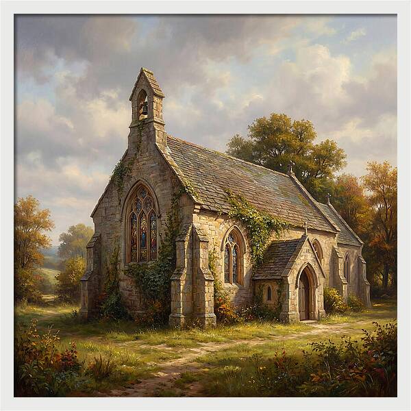 Stone Chapel In Autumn Light