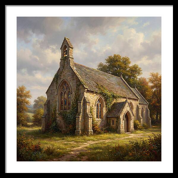 Stone Chapel In Autumn Light