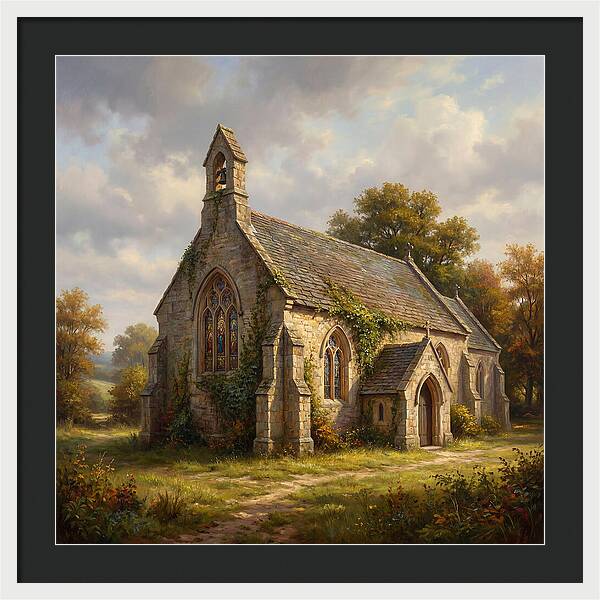 Stone Chapel In Autumn Light