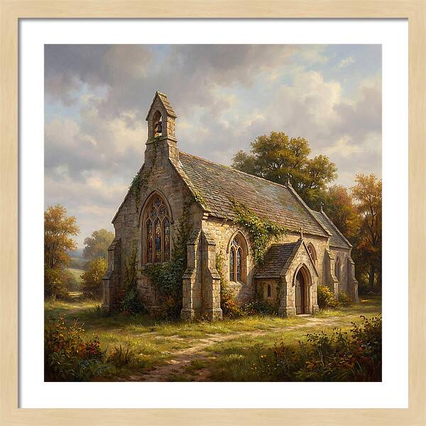 Stone Chapel In Autumn Light