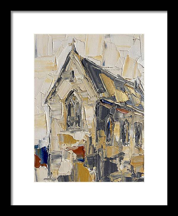 Stone Chapel In Palette Knife Style