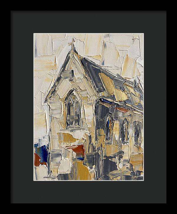 Stone Chapel In Palette Knife Style