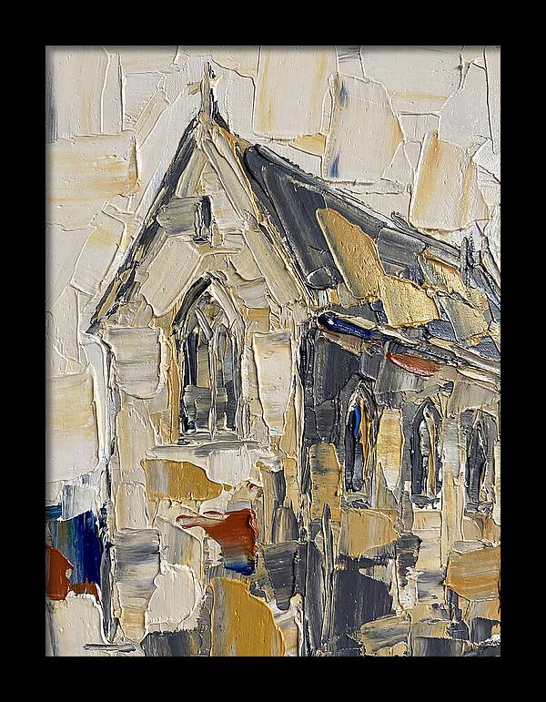 Stone Chapel In Palette Knife Style