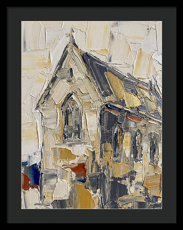 Stone Chapel In Palette Knife Style