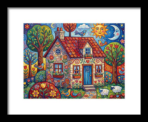 Stone Cottage In A Vibrant Landscape
