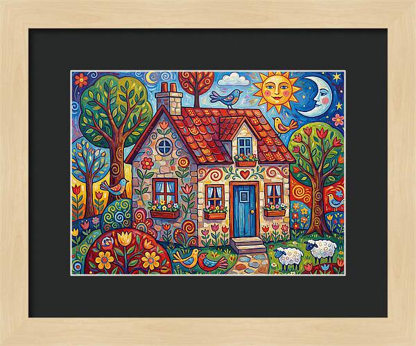 Stone Cottage In A Vibrant Landscape