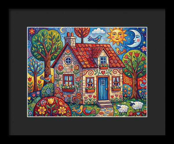 Stone Cottage In A Vibrant Landscape