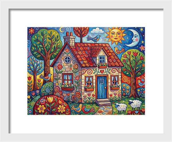 Stone Cottage In A Vibrant Landscape