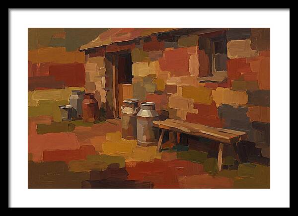 Stone Dairy With Milk Pails