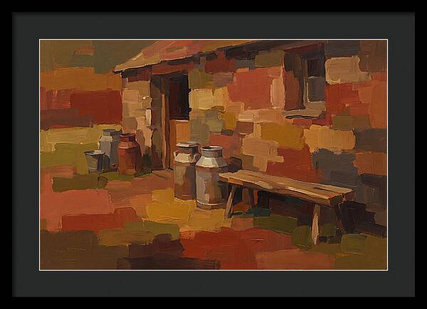 Stone Dairy With Milk Pails