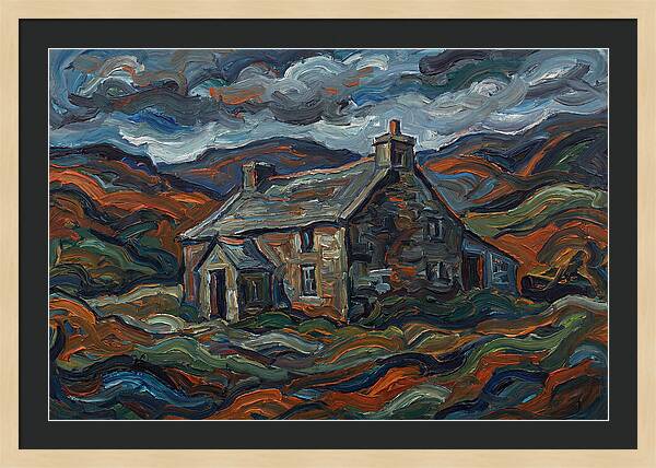 Stone Farmhouse Amidst Vibrant Landscape