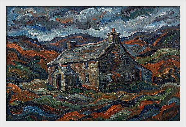 Stone Farmhouse Amidst Vibrant Landscape