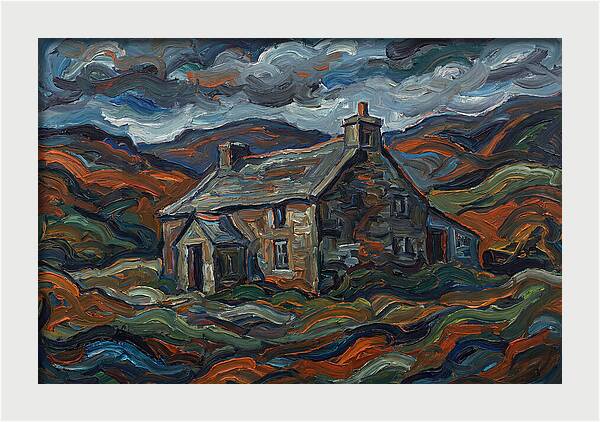 Stone Farmhouse Amidst Vibrant Landscape