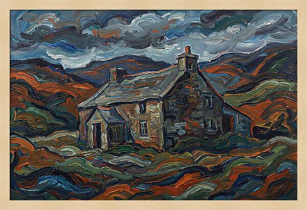 Stone Farmhouse Amidst Vibrant Landscape
