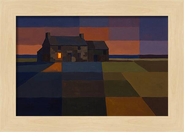 Stone Farmhouse At Dusk
