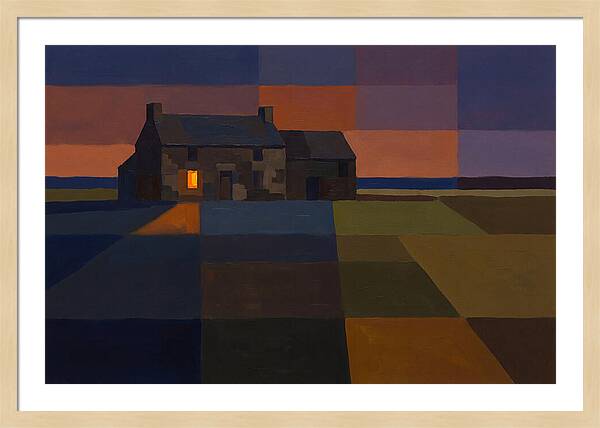 Stone Farmhouse At Dusk