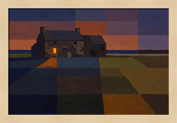 Stone Farmhouse At Dusk