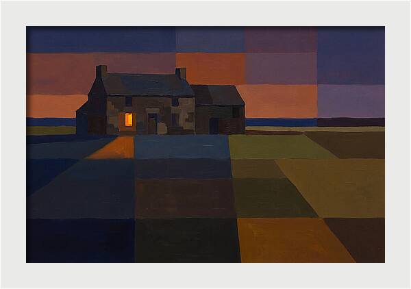 Stone Farmhouse At Dusk