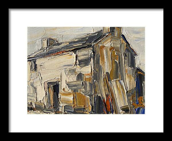 Stone Farmhouse In Palette Knife Style