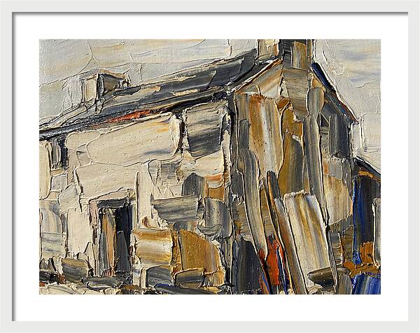 Stone Farmhouse In Palette Knife Style