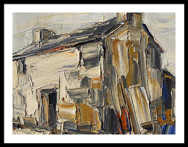 Stone Farmhouse In Palette Knife Style