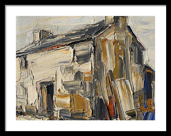 Stone Farmhouse In Palette Knife Style