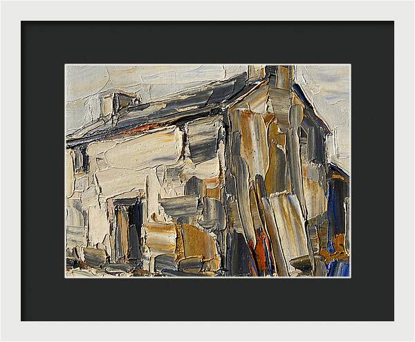 Stone Farmhouse In Palette Knife Style