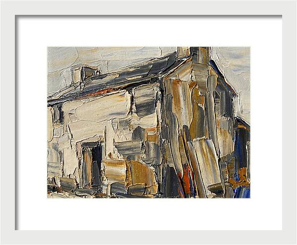 Stone Farmhouse In Palette Knife Style