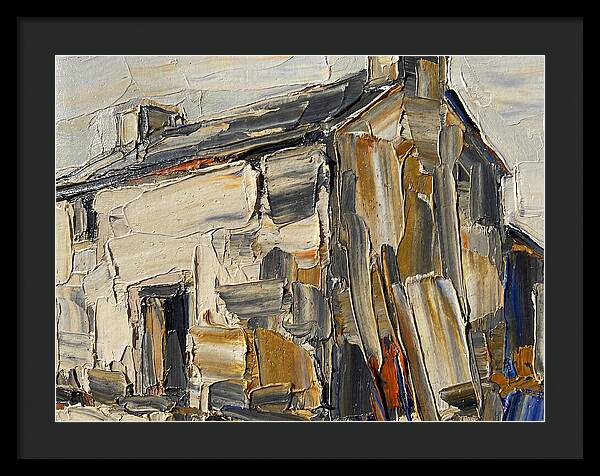 Stone Farmhouse In Palette Knife Style