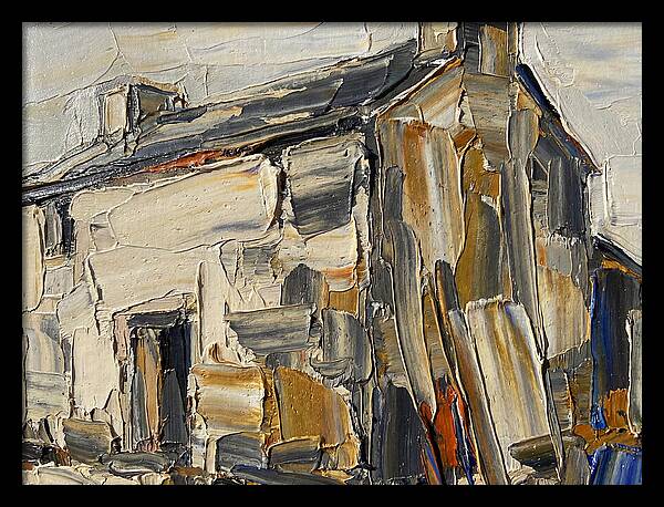 Stone Farmhouse In Palette Knife Style