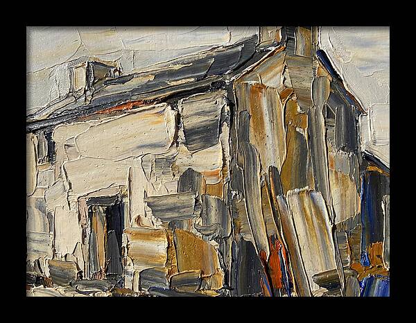 Stone Farmhouse In Palette Knife Style