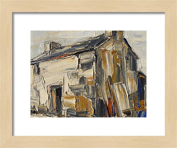 Stone Farmhouse In Palette Knife Style