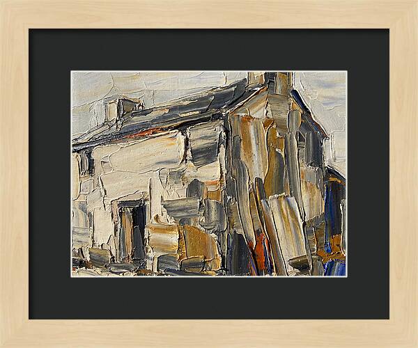 Stone Farmhouse In Palette Knife Style